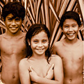 Kinderen in Polynesië