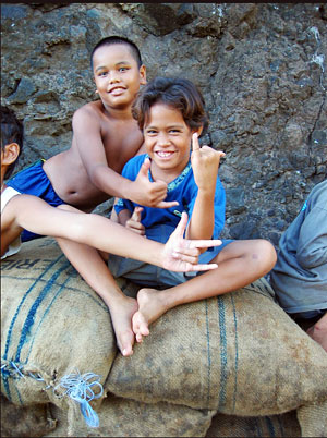 Kinderfoto Polynesië